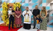 Cerimônia de instalação e bênção do altar de São Benedito no saguão da Prefeitura anuncia Festa deste ano